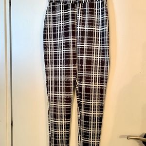 **NWT** Black & White Check Pants